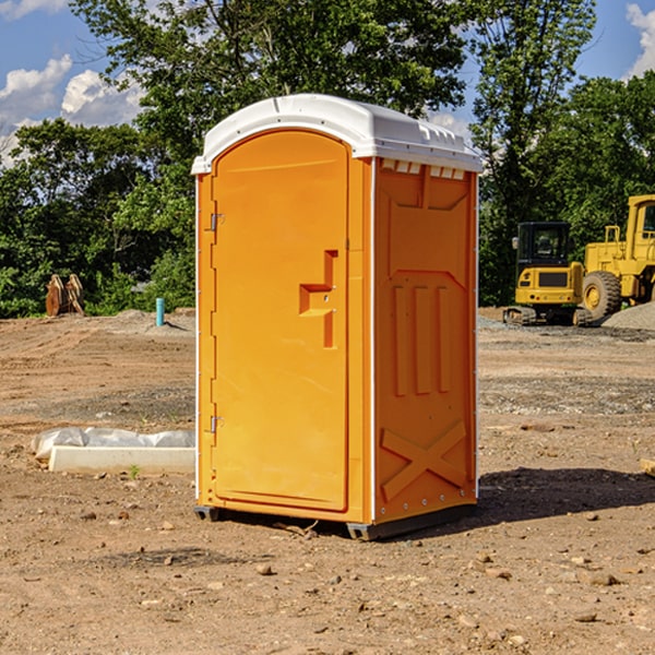 how often are the portable restrooms cleaned and serviced during a rental period in Hasley Canyon California